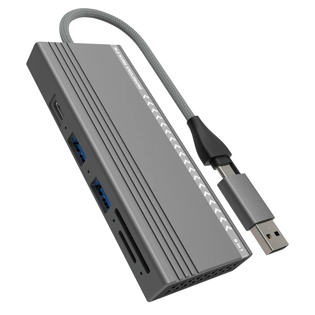 PC ƮϿ M.2 NVMe SATA ϵ ̺ ̽, USB C ŷ ̼, PD100W ָ Ʈ ̺, 2 USB 2.0 Ʈ, SD/TF ī 